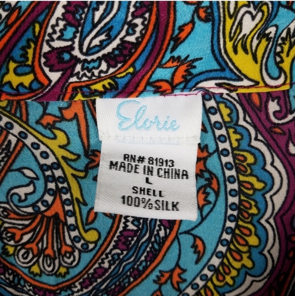 Elorie Silk Paisley Long Sleeve Button up Blouse - Picture 4 of 8